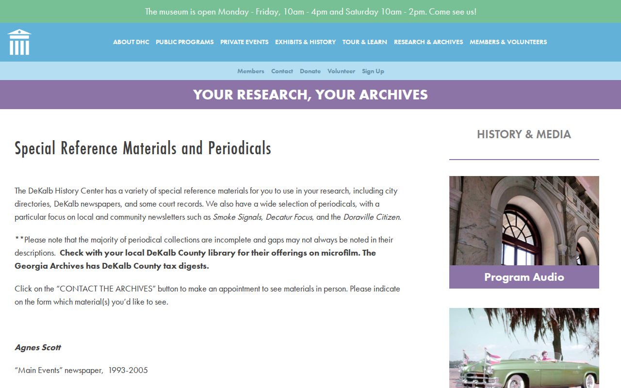 DeKalb County city directory reference periodicals