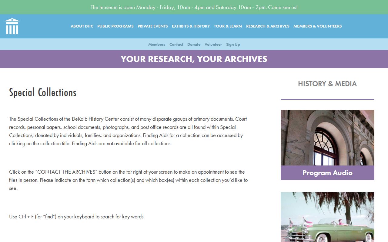 DeKalb County city directory special collections