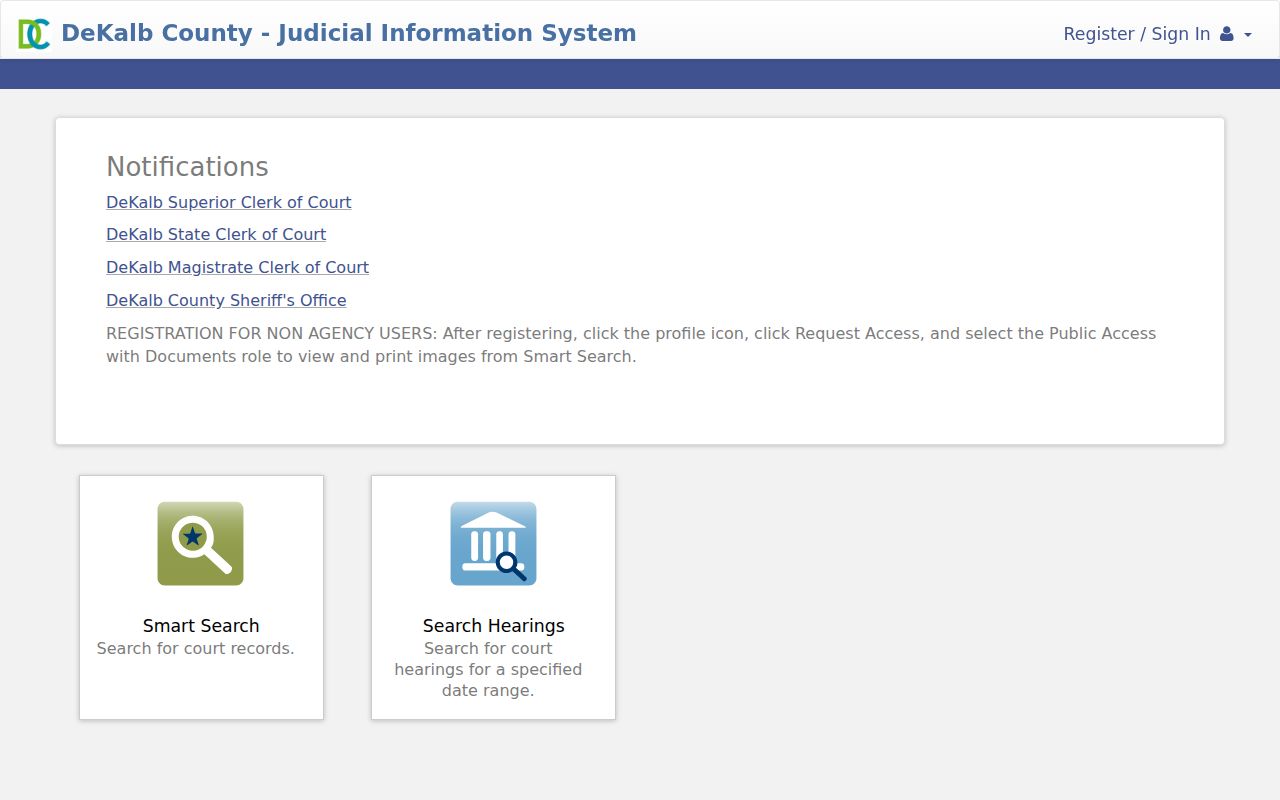 DeKalb Odyssey public court Smart Search