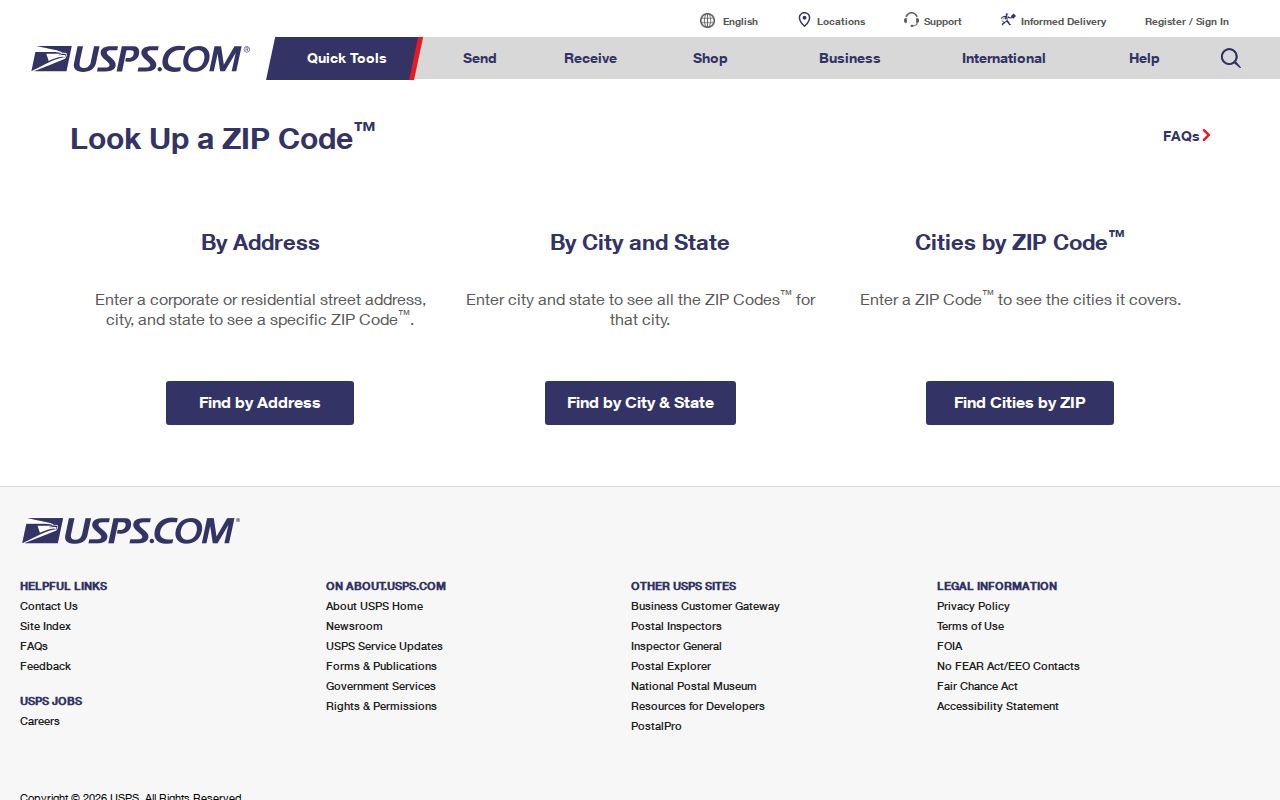 USPS ZIP Code Lookup for verifying a DeKalb County address